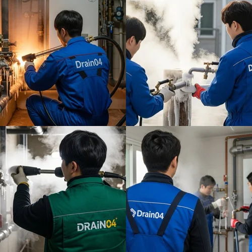 삼정동 수도관 동파 하수구 녹임으로 쾌적한 환경을