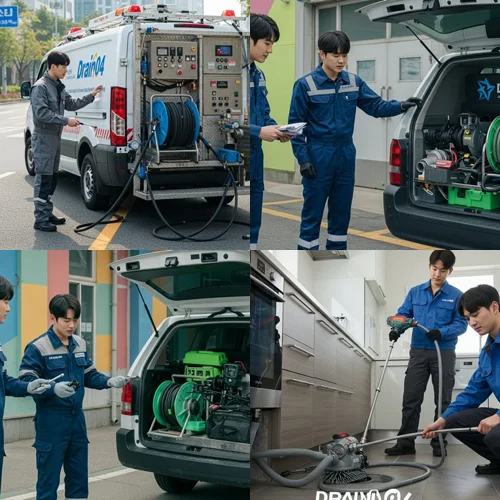 빌라 주차장 맨홀 역류 계수동 하수구 업체 오수관