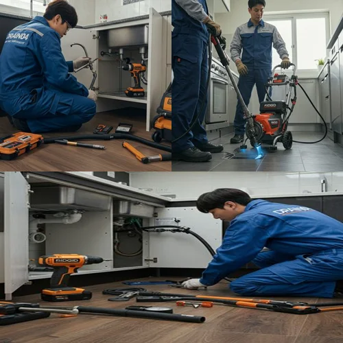 소사구 싱크대 막힘 배수구 뚫음 2 소사구 싱크대 막힘 배수구 하부장 누수