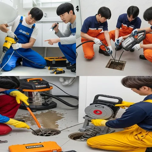 작동 변기 막힘 수리, 전원주택 카페 막힘