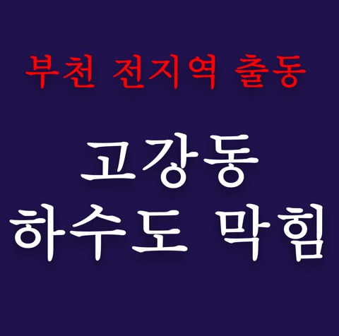 고강동 하수도 막힘 5041