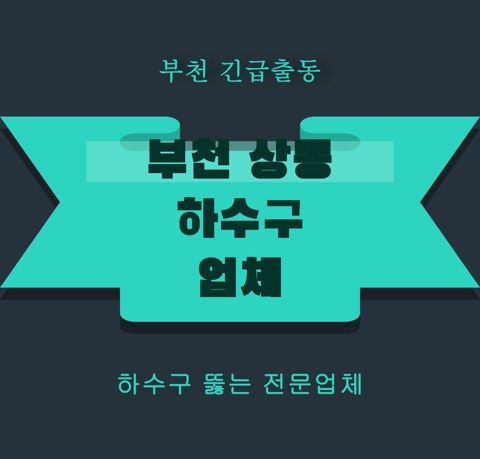 부천 상동 하수구 업체 5834