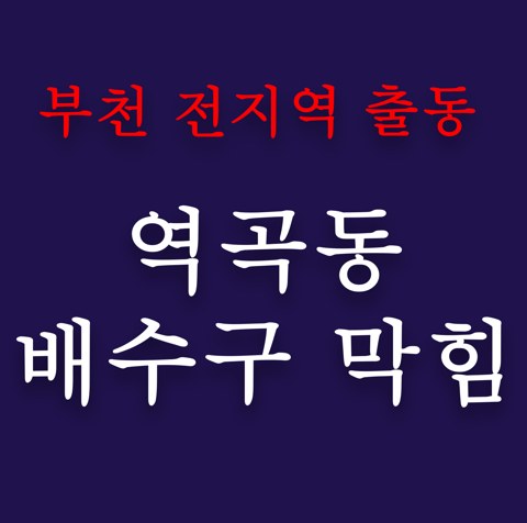 역곡동 배수구 막힘 4818