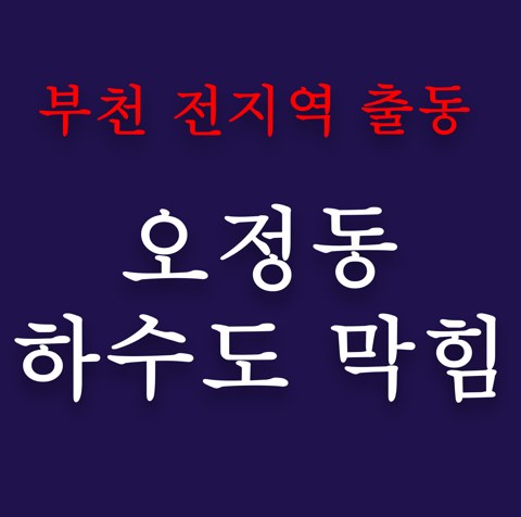 오정동 하수도 막힘 4972