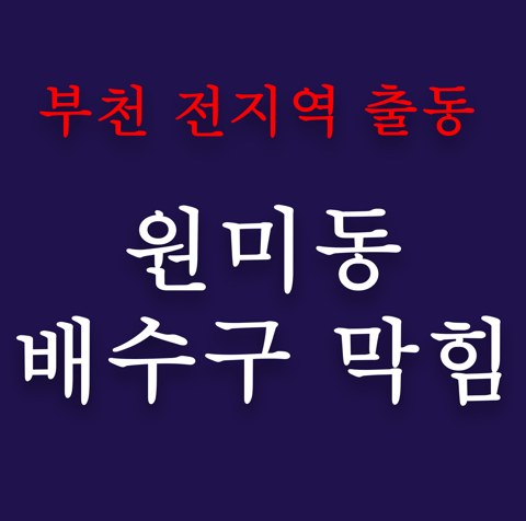 원미동 배수구 막힘 5046