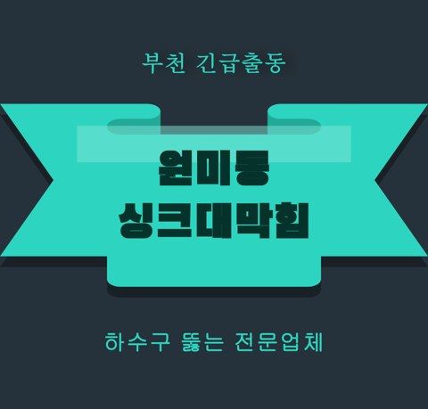 원미동 싱크대막힘 5769