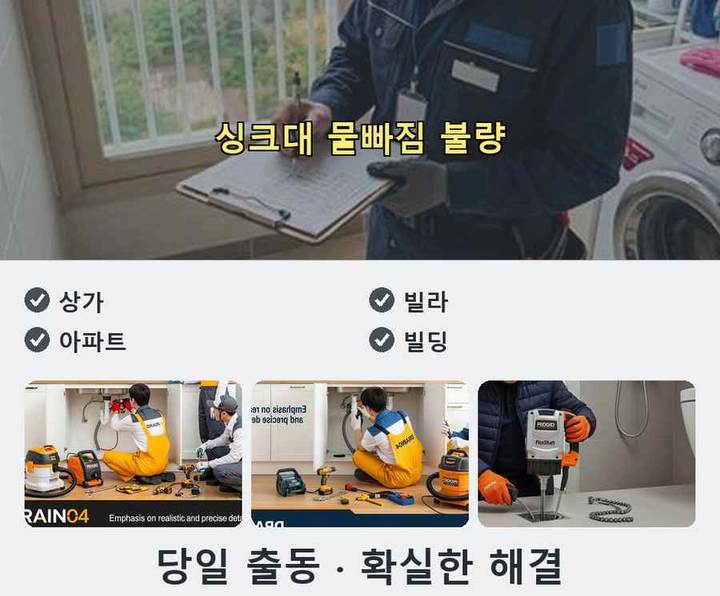 부천 중동 하수도 막힘 2hqhlje